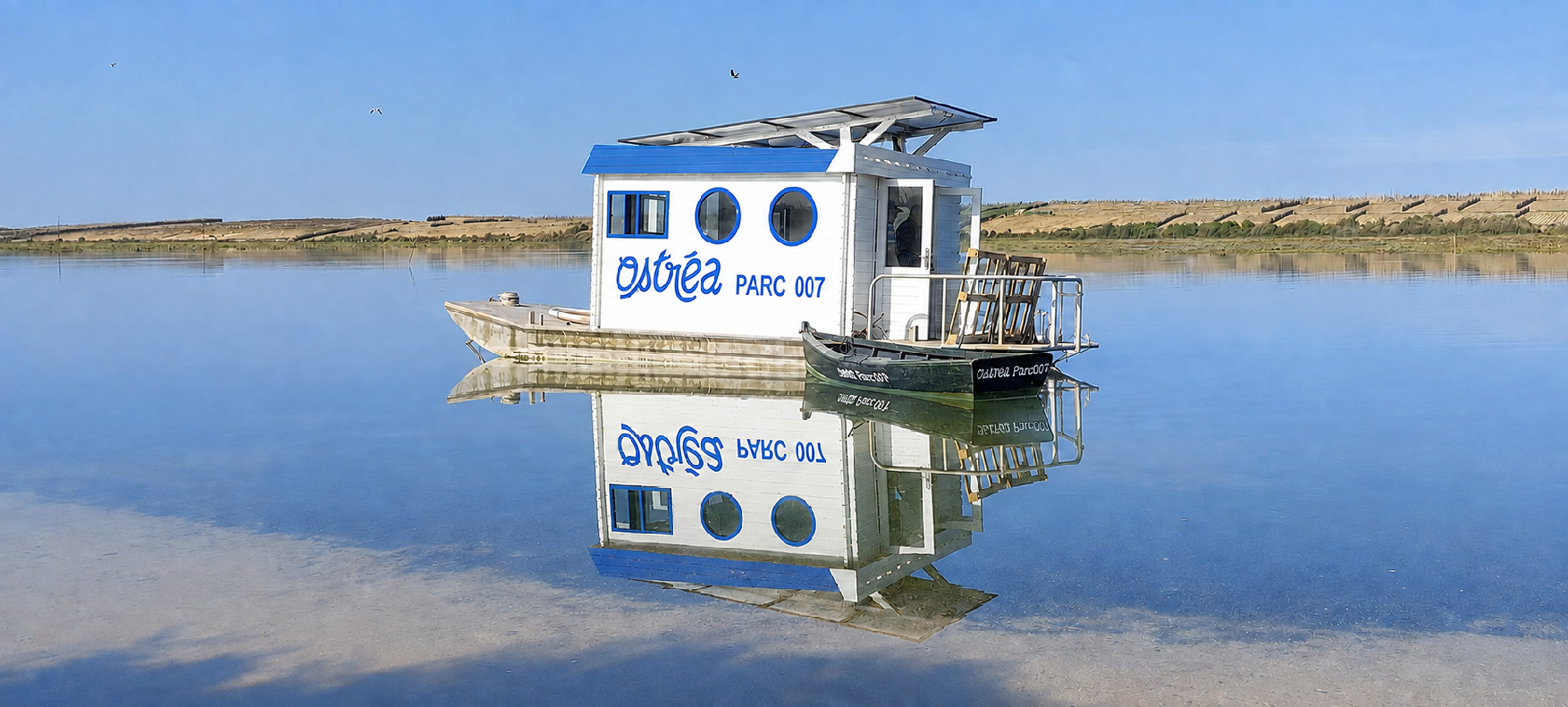 Bateau ostréicole Ostréa Parc 007 sur la lagune de Oualidia